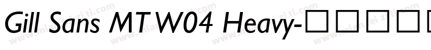 Gill Sans MT W04 Heavy字体转换